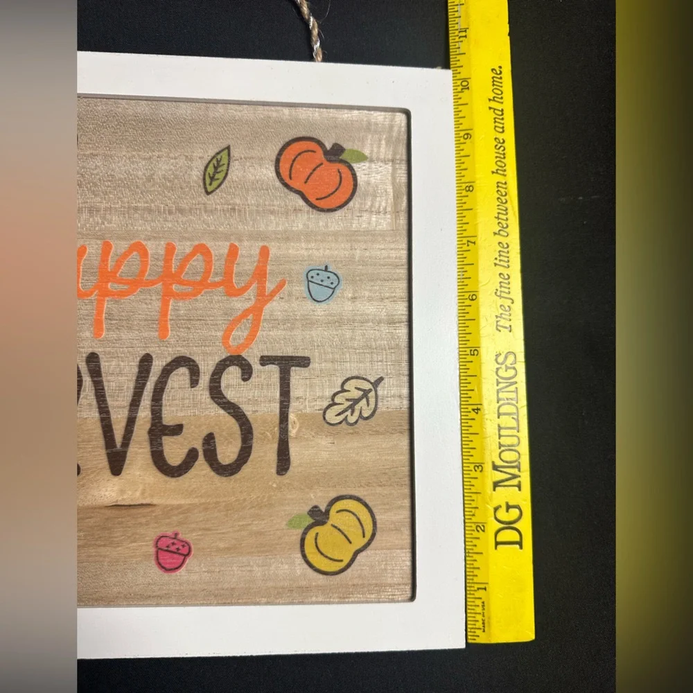💥 $5 if Bundled Happy Harvest Sign with Silver Sparkle Edges SPRITZ Target NWT